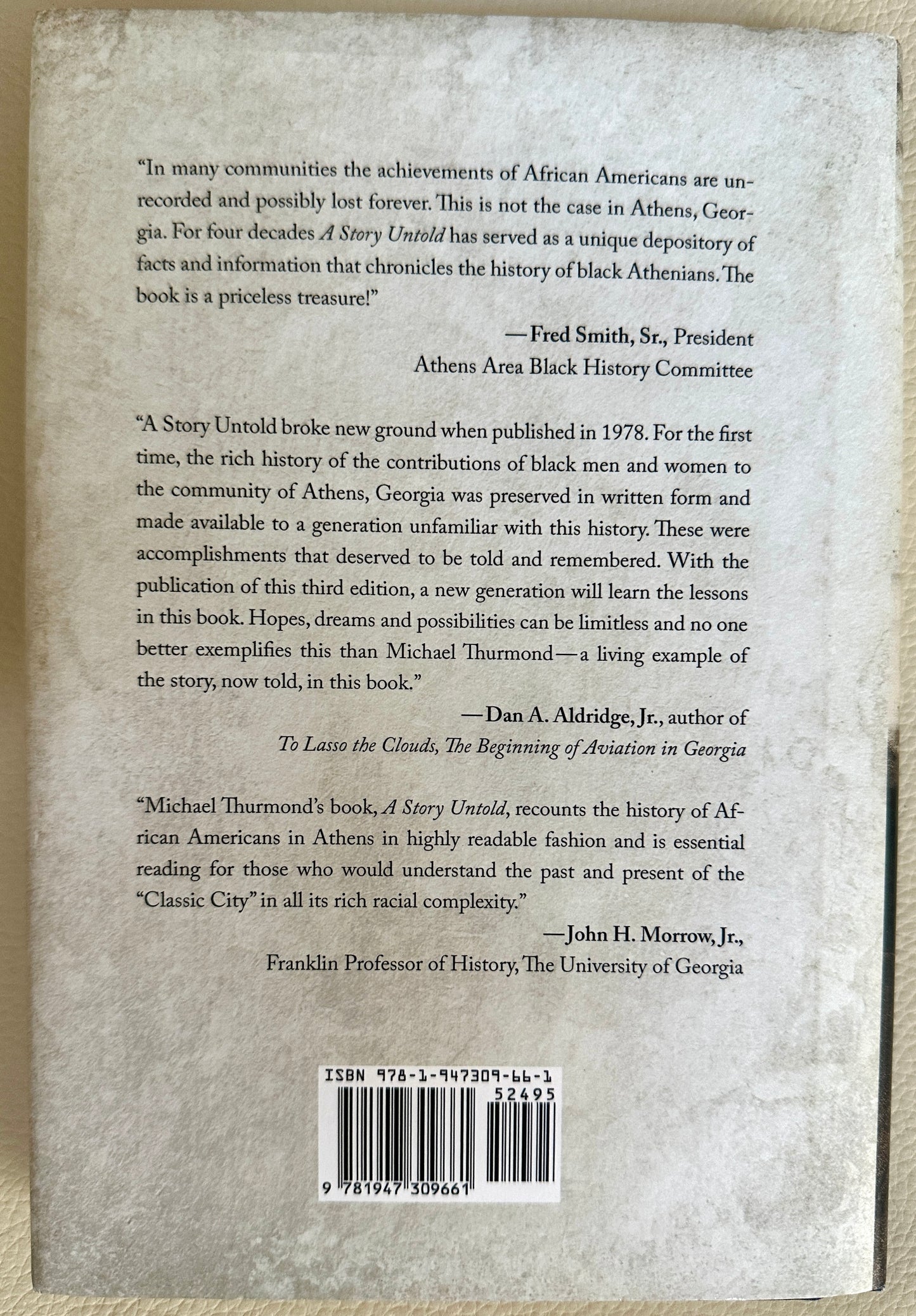 A Story Untold: Black Men & Women in Athens History by Michael L. Thurmond (HARDBACK)